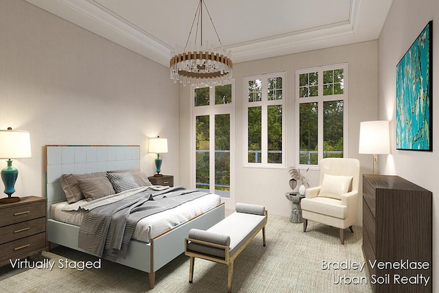 7635 Sandy Hollow Dr SE, Alto, MI 49302 - bedroom featuring carpet and a tray ceiling