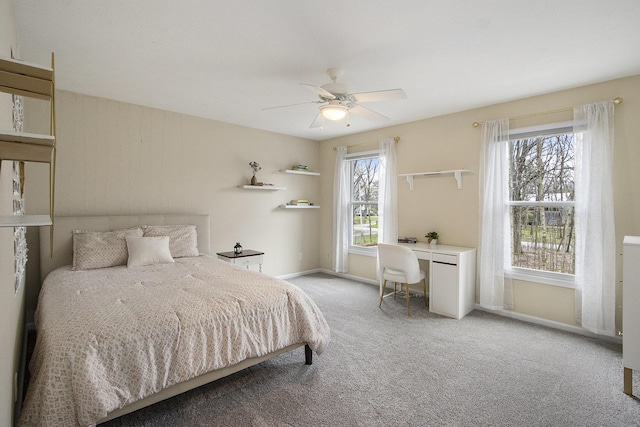 5371 S 4th St, Kalamazoo, MI 49009 - bedroom featuring carpet flooring, a desk, baseboards, and ceiling fan