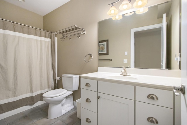 5371 S 4th St, Kalamazoo, MI 49009 - bathroom featuring toilet, vanity, and tile patterned flooring