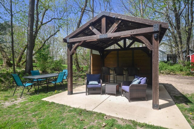 5371 S 4th St, Kalamazoo, MI 49009 - view of patio / terrace with a gazebo