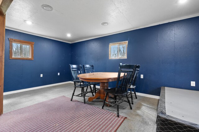 8524 E B Ave, Richland, MI 49083 - carpeted dining room featuring baseboards and recessed lighting