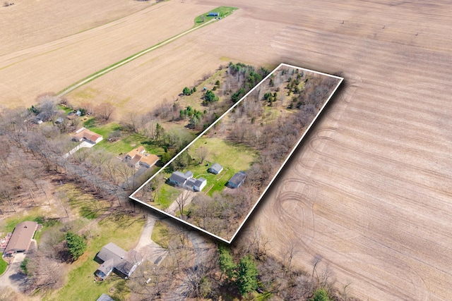 8524 E B Ave, Richland, MI 49083 - overview of rural landscape with property parcel outlined
