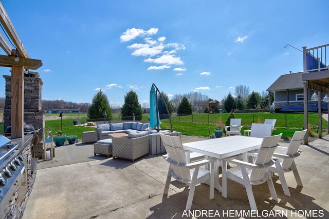 4459 36th St, Hamilton, MI 49419 - view of patio / terrace featuring outdoor dining area and an outdoor living space