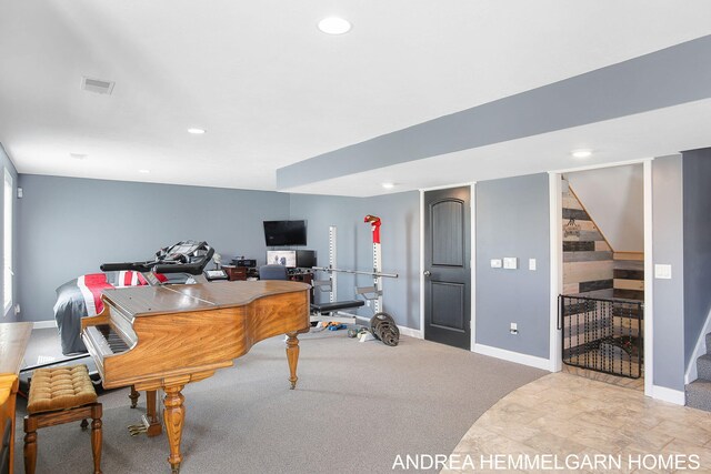 4459 36th St, Hamilton, MI 49419 - office space featuring baseboards, visible vents, and recessed lighting