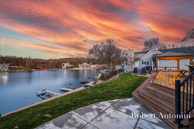 2301 Schimperle Dr NE, Grand Rapids, MI 49525 - water view with a gazebo and a dock