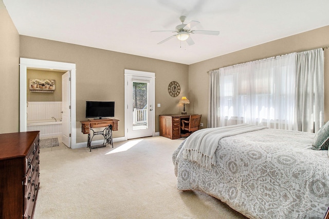 8 Georgia Ct, Pentwater, MI 49449 - bedroom featuring carpet floors, multiple windows, baseboards, and access to exterior