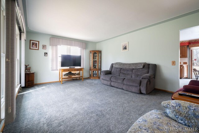 15230 Van Buren St Unit B, Holland, MI 49424 - living room featuring carpet flooring and baseboards