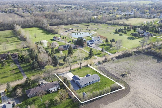 48320 Martz Rd, Van Buren Twp, MI 48111 - birds eye view of property with a rural view and a water view