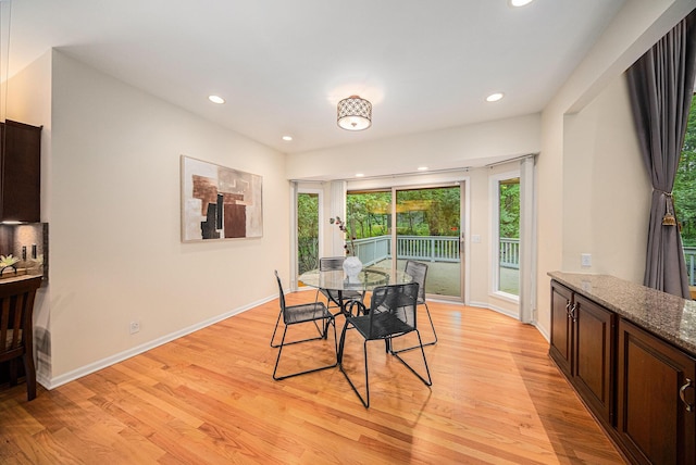 2925 Exmoor Rd, Ann Arbor, MI 48104 - dining room with light wood finished floors, recessed lighting, and baseboards