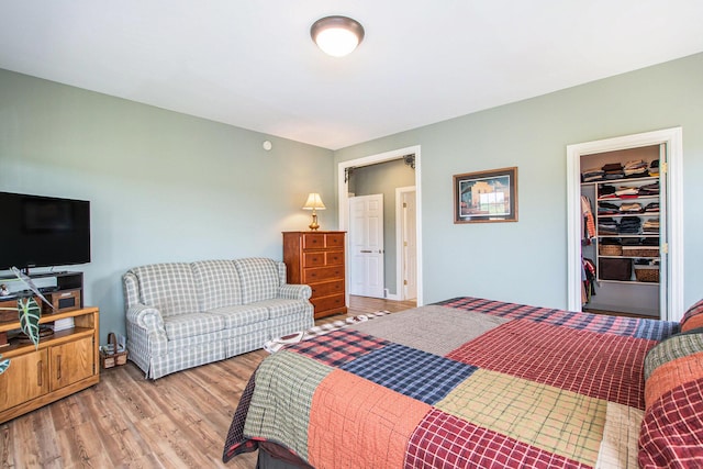 672 66th St, South Haven, MI 49090 - bedroom with wood finished floors, a spacious closet, and a closet