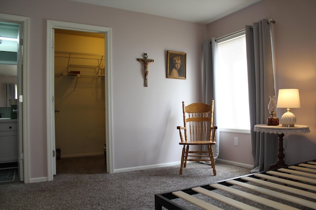 3184 Windcrest Dr # 14, Grand Rapids, MI 49525 - bedroom with carpet flooring, baseboards, multiple windows, and a walk in closet