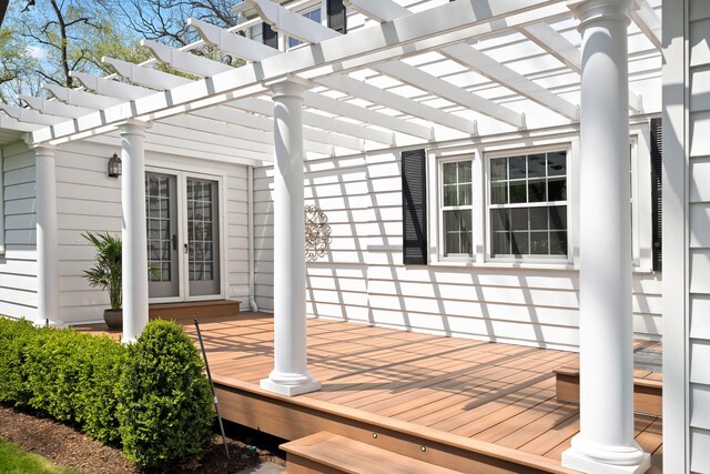 328 E 650 S, La Porte, IN 46350 - deck with french doors and a pergola
