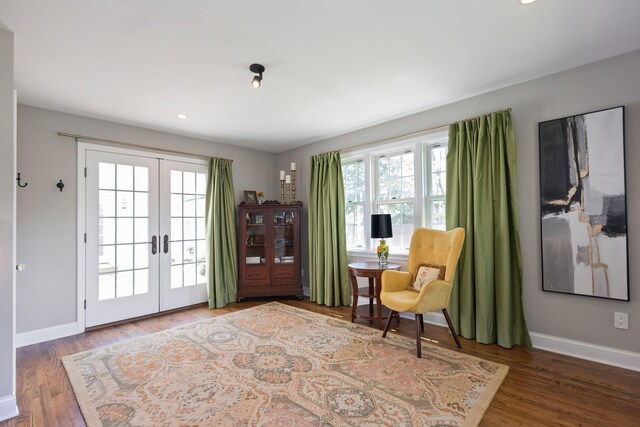 328 E 650 S, La Porte, IN 46350 - living area featuring baseboards, french doors, recessed lighting, and wood finished floors