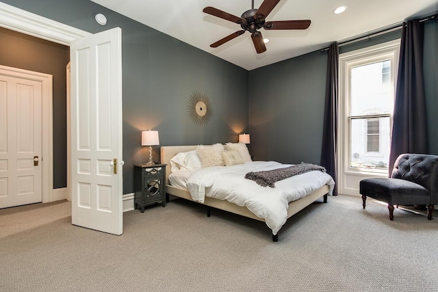 22 Jefferson Ave SE, Grand Rapids, MI 49503 - bedroom featuring carpet, recessed lighting, and ceiling fan