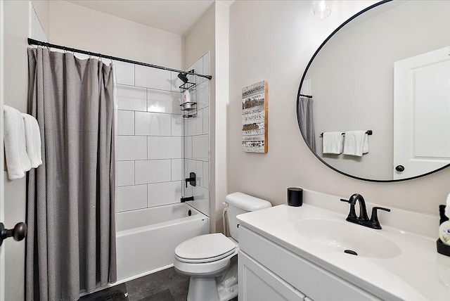 16325 Stones Throw Ln, Union Pier, MI 49129 - full bathroom featuring shower / bath combo, toilet, and vanity