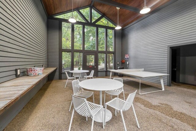 16325 Stones Throw Ln, Union Pier, MI 49129 - sunroom / solarium featuring outdoor dining space
