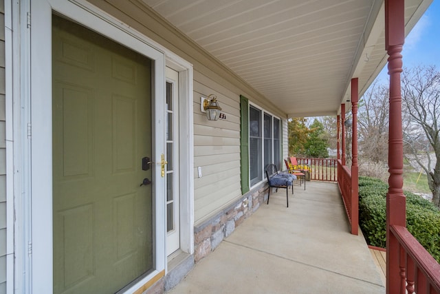 10951 N Waldron Rd, Jerome, MI 49249 - view of patio / terrace with covered porch