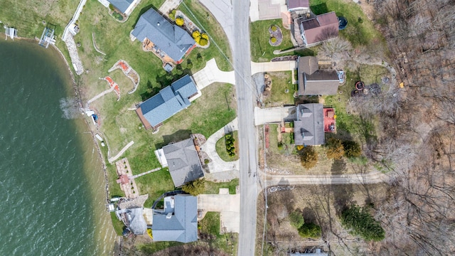 10951 N Waldron Rd, Jerome, MI 49249 - birds eye view of property featuring a residential view and a water view