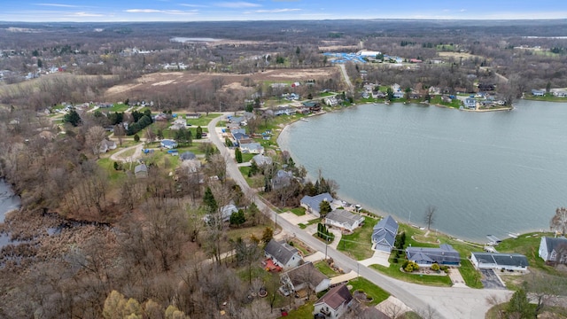 10951 N Waldron Rd, Jerome, MI 49249 - bird's eye view with a residential view and a water view