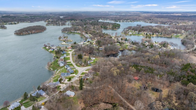 10951 N Waldron Rd, Jerome, MI 49249 - birds eye view of property featuring a water view