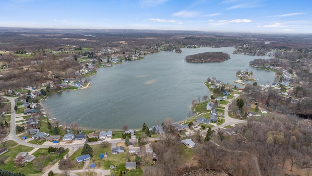 10951 N Waldron Rd, Jerome, MI 49249 - drone / aerial view with a water view and a residential view