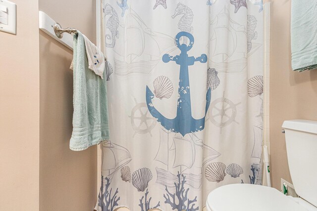 66100 Dolans Ave, Vandalia, MI 49095 - bathroom featuring a shower with curtain and toilet
