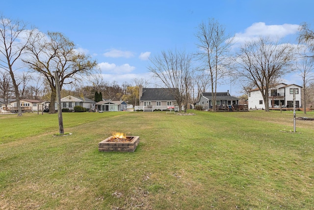 66100 Dolans Ave, Vandalia, MI 49095 - view of yard with a fire pit and a residential view