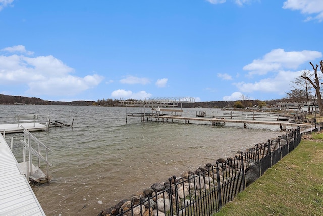 66100 Dolans Ave, Vandalia, MI 49095 - dock area with a water view and fence