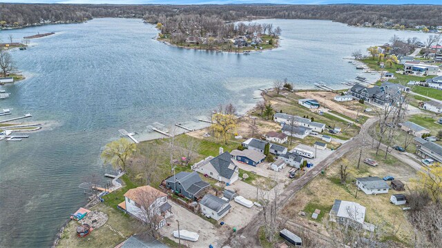 66100 Dolans Ave, Vandalia, MI 49095 - birds eye view of property featuring a view of trees and a water view