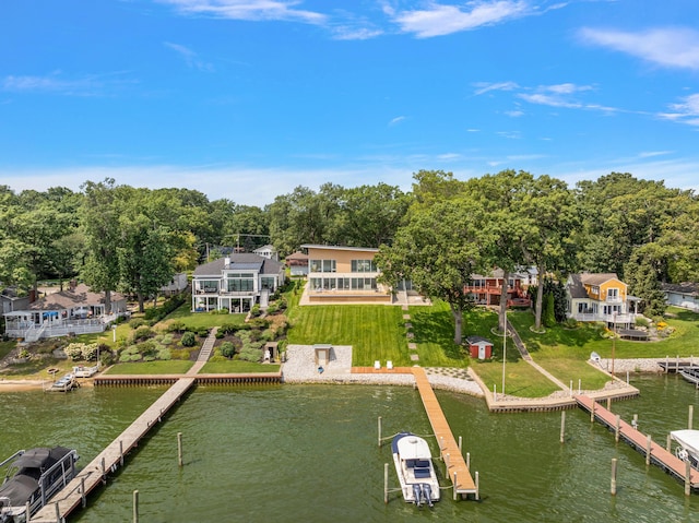 602 Lawn Ave, Holland, MI 49424 - dock area with a water view