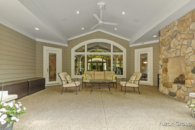 17180 Shore Oaks W Ln, Holland, MI 49424 - view of patio featuring an outdoor living space