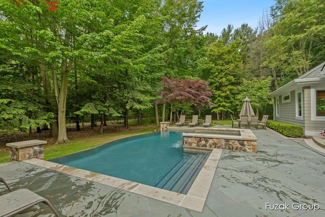 17180 Shore Oaks W Ln, Holland, MI 49424 - view of pool with a patio area and a pool with connected hot tub