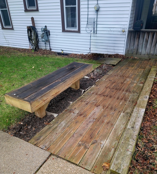view of wooden terrace