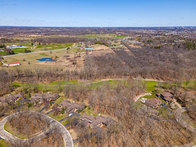 aerial view with a residential view
