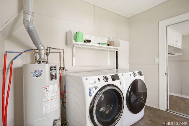 3552 47th St, Hamilton, MI 49419 - laundry room with separate washer and dryer, gas water heater, and laundry area