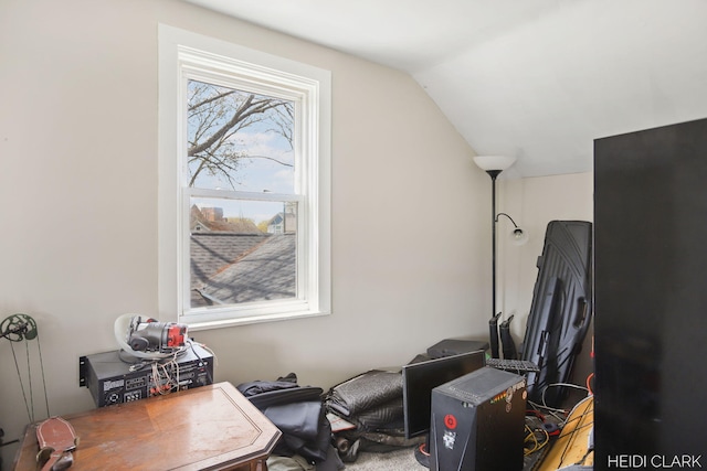3552 47th St, Hamilton, MI 49419 - office area featuring vaulted ceiling