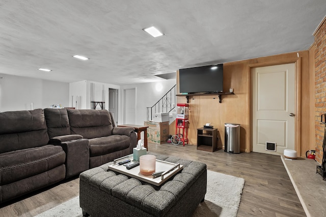 419 Larkspur Ave, Portage, MI 49002 - living room with wood finished floors and stairway