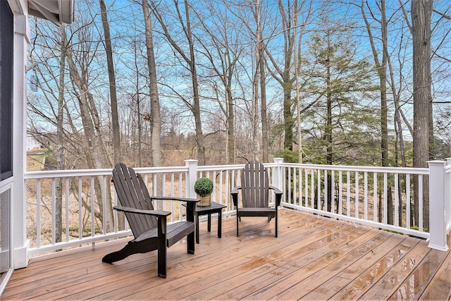 view of wooden terrace