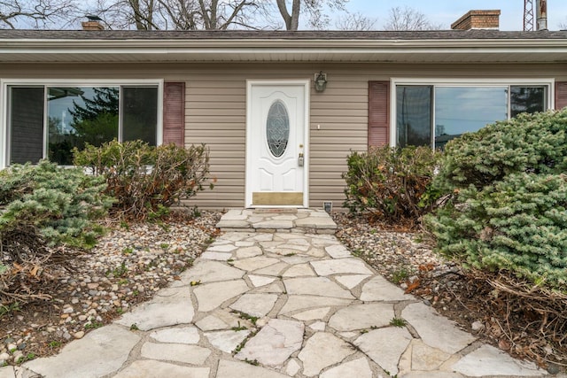 11886 Riverside Dr, White Pigeon, MI 49099 - doorway to property featuring a chimney