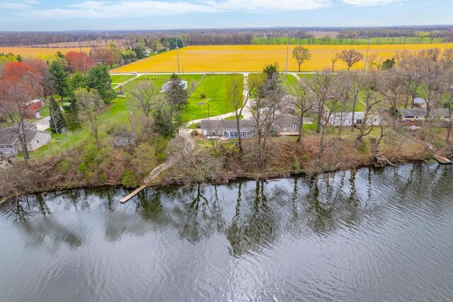 11886 Riverside Dr, White Pigeon, MI 49099 - birds eye view of property with a water view