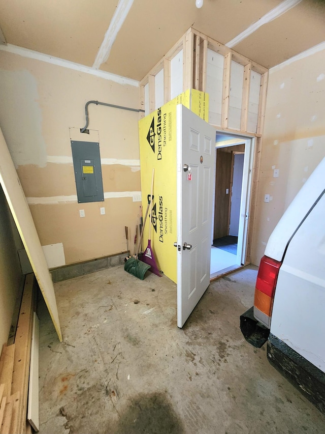 6039 W Morris Lake Rd, Mears, MI 49436 - garage with electric panel