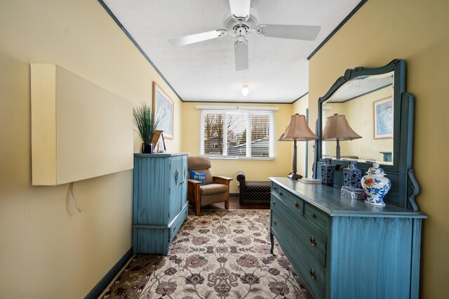 5505 Lakewood Dr, Coloma, MI 49038 - interior space featuring baseboards and ceiling fan