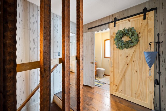 5505 Lakewood Dr, Coloma, MI 49038 - interior space with toilet and hardwood / wood-style floors