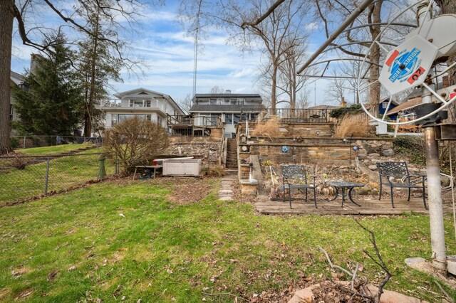 5505 Lakewood Dr, Coloma, MI 49038 - view of yard featuring fence