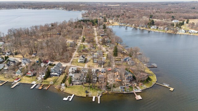 5505 Lakewood Dr, Coloma, MI 49038 - drone / aerial view featuring a residential view and a water view
