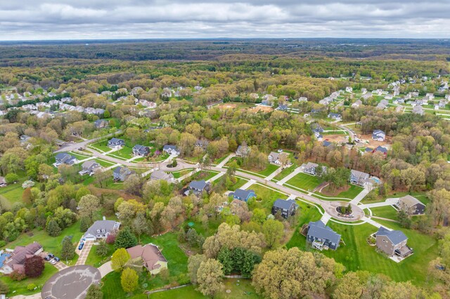 5849 Gavin Ln, Kalamazoo, MI 49009 - drone / aerial view featuring a forest view and a residential view