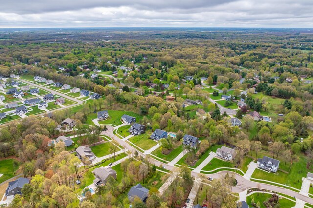 5849 Gavin Ln, Kalamazoo, MI 49009 - birds eye view of property featuring a view of trees and a residential view