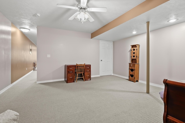51441 Jordan St, Paw Paw, MI 49079 - finished basement featuring carpet flooring and a ceiling fan