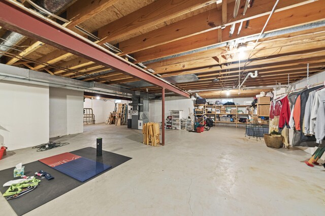 2448 Shoreham Highlands Dr, Saint Joseph, MI 49085 - unfinished basement with heating unit