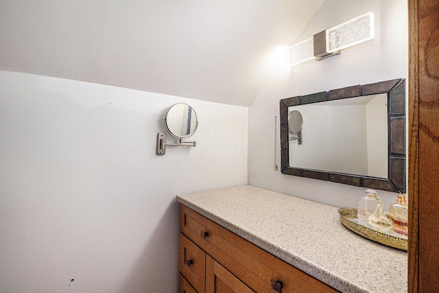 3175 Kalmbach Rd, Grass Lake, MI 49240 - bathroom with vaulted ceiling and vanity